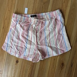 NWT Banana Republic lightweight cotton PJ shorts stripes women's XS & S